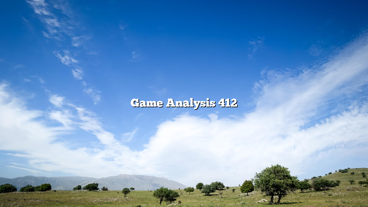 Game Analysis 412